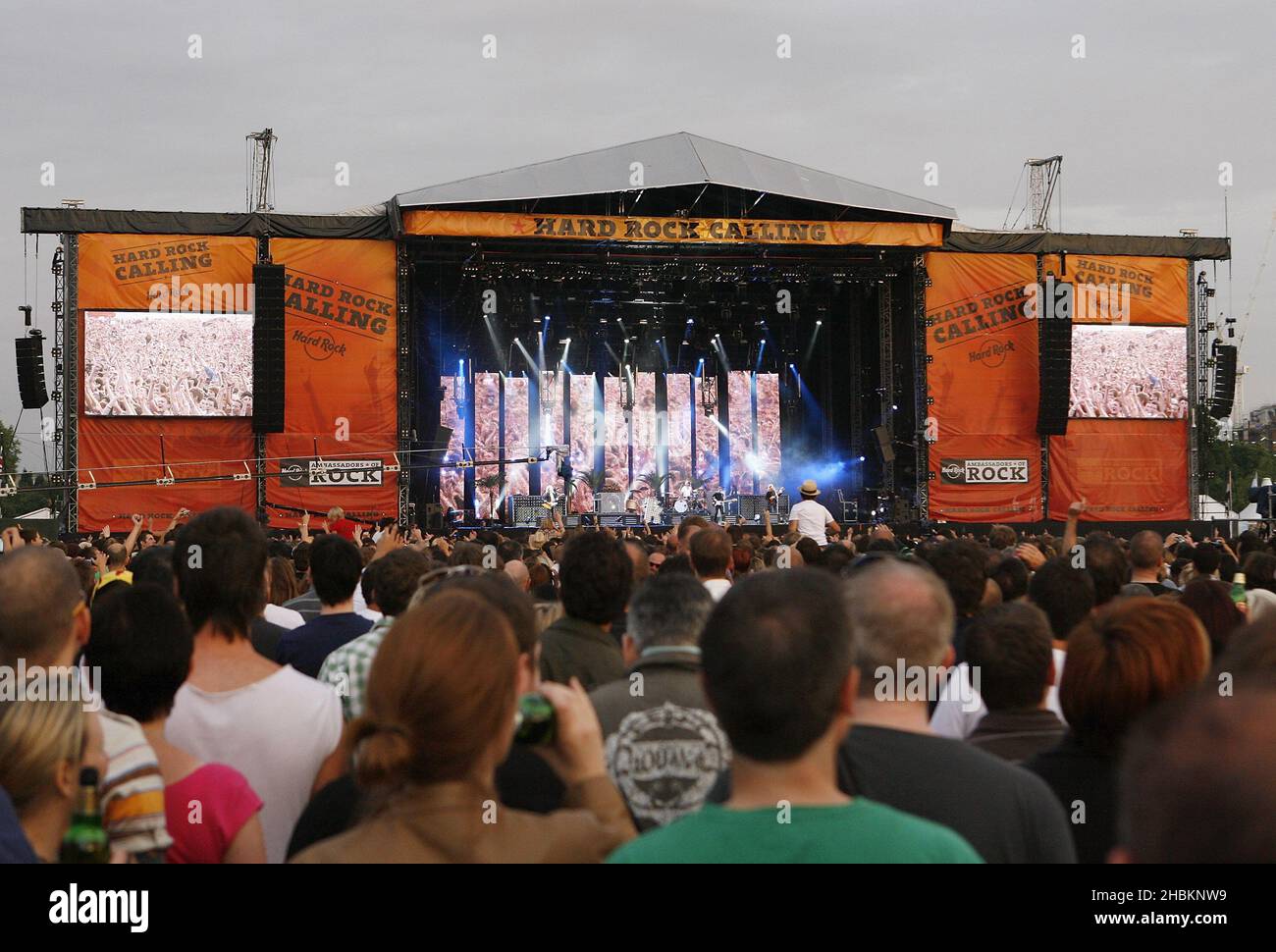 Crowd And Killers Perform On Stage On Day One Of The Hard Rock Calling 