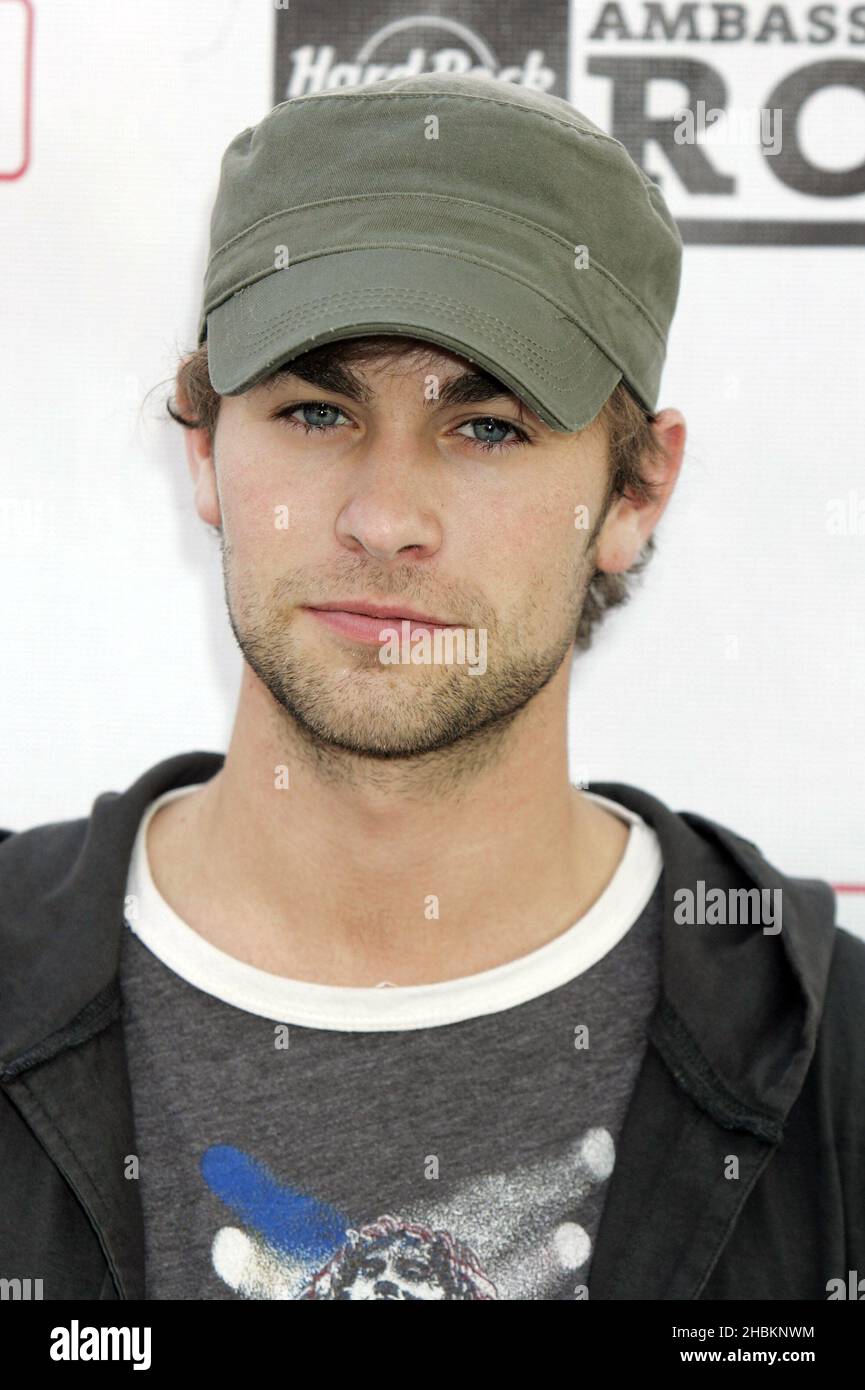 Chace Crawford backstage on day one of the Hard Rock Calling Festival in Hyde Park, London. Stock Photo