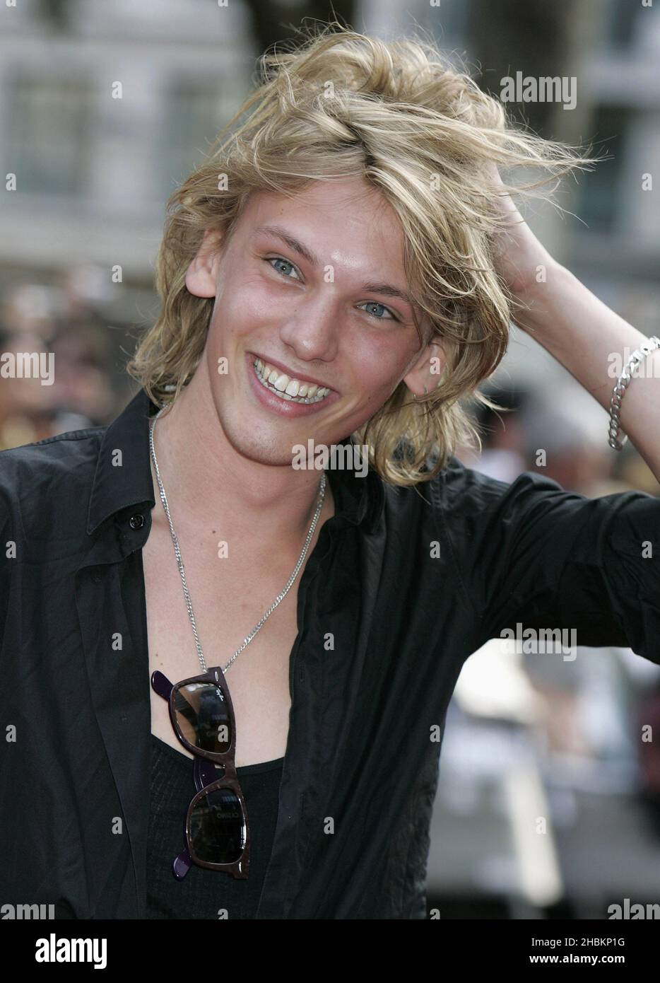 Jamie Campbell Bower arriving for the European premiere of Public