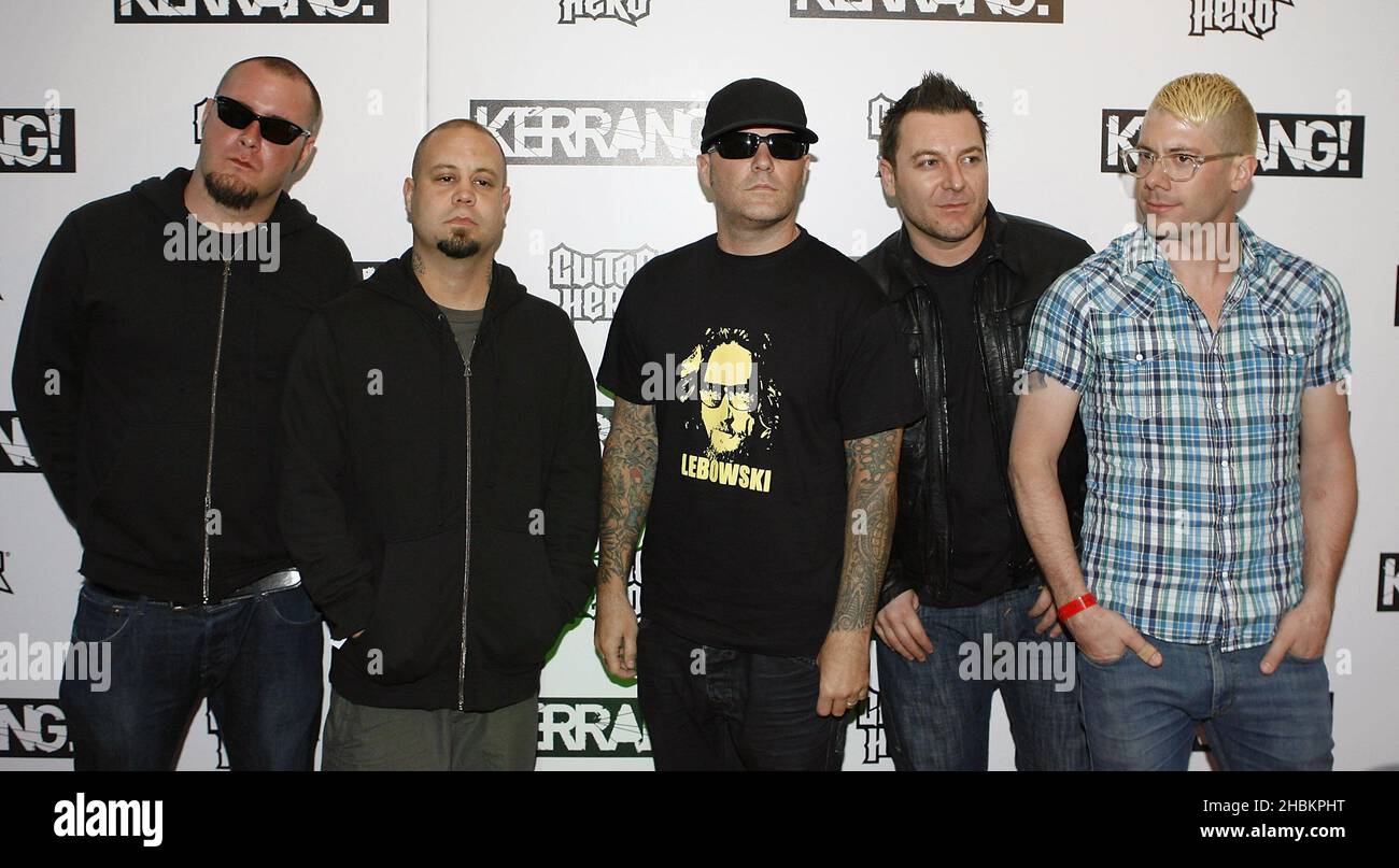 Fred Durst and his band Limp Bizkit arrive at the Kerrang Awards at the ...