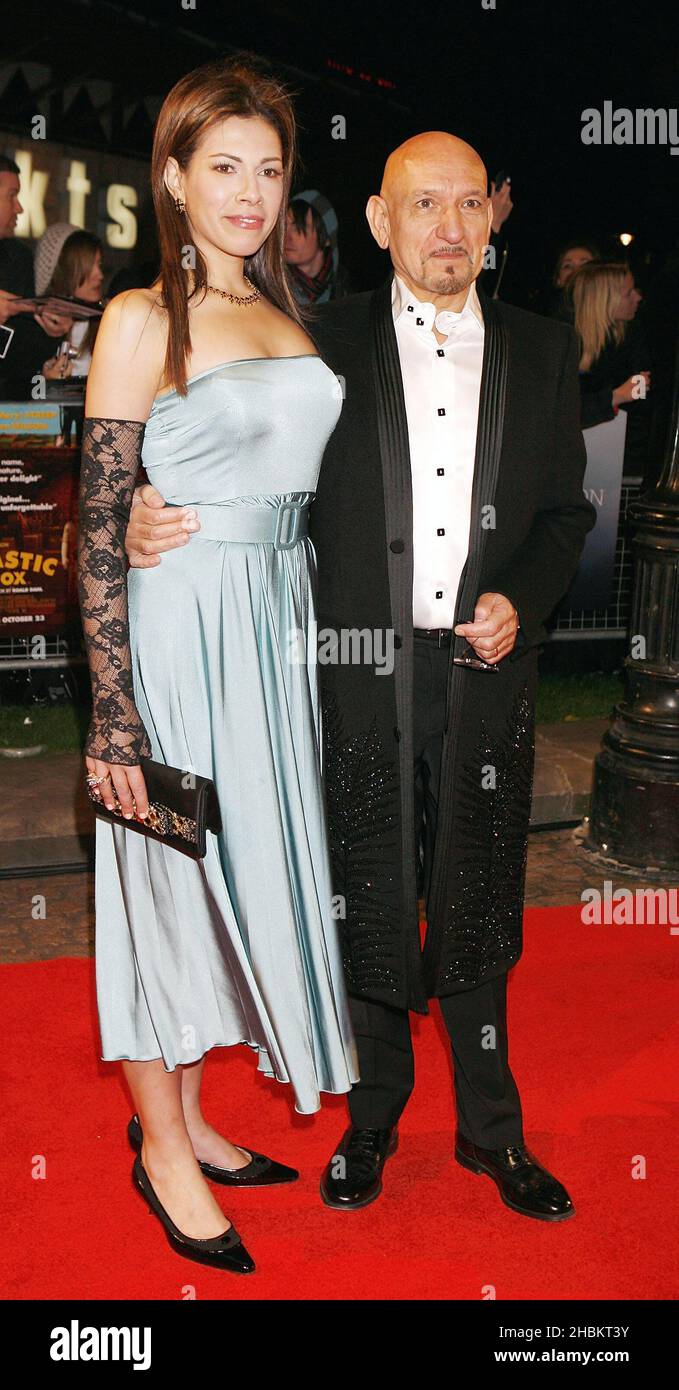 Sir Ben Kingsley and his wife Daniela Lavender arriving for the world(02)