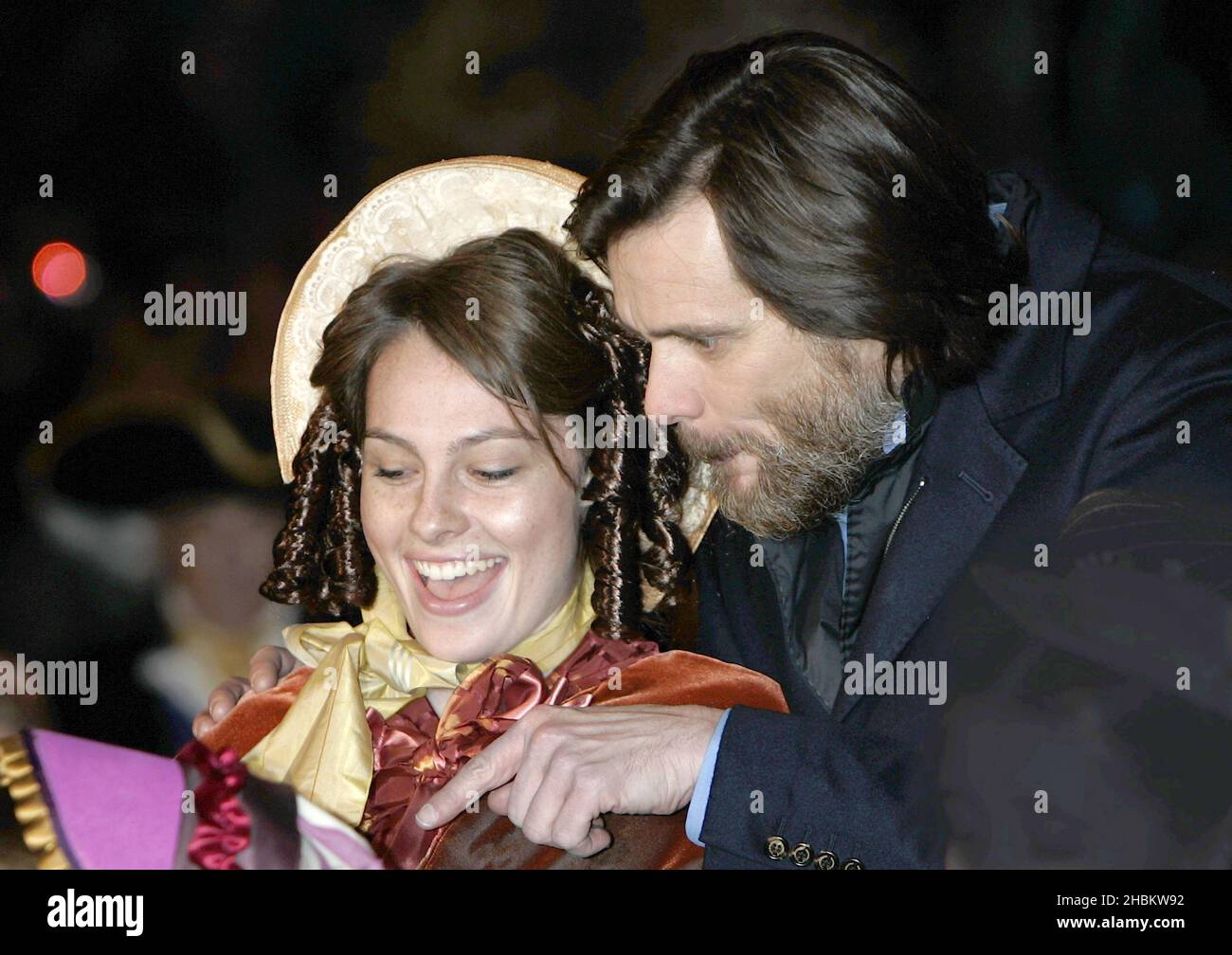 Jim Carrey arrives at A Christmas Carol World Premiere, Leicester Square, London Stock Photo