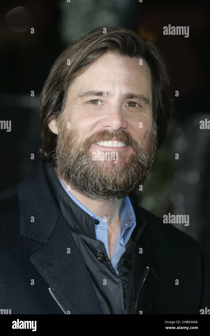 Jim arrives at the christmas carol premiere in leicester square hi-res stock photography and