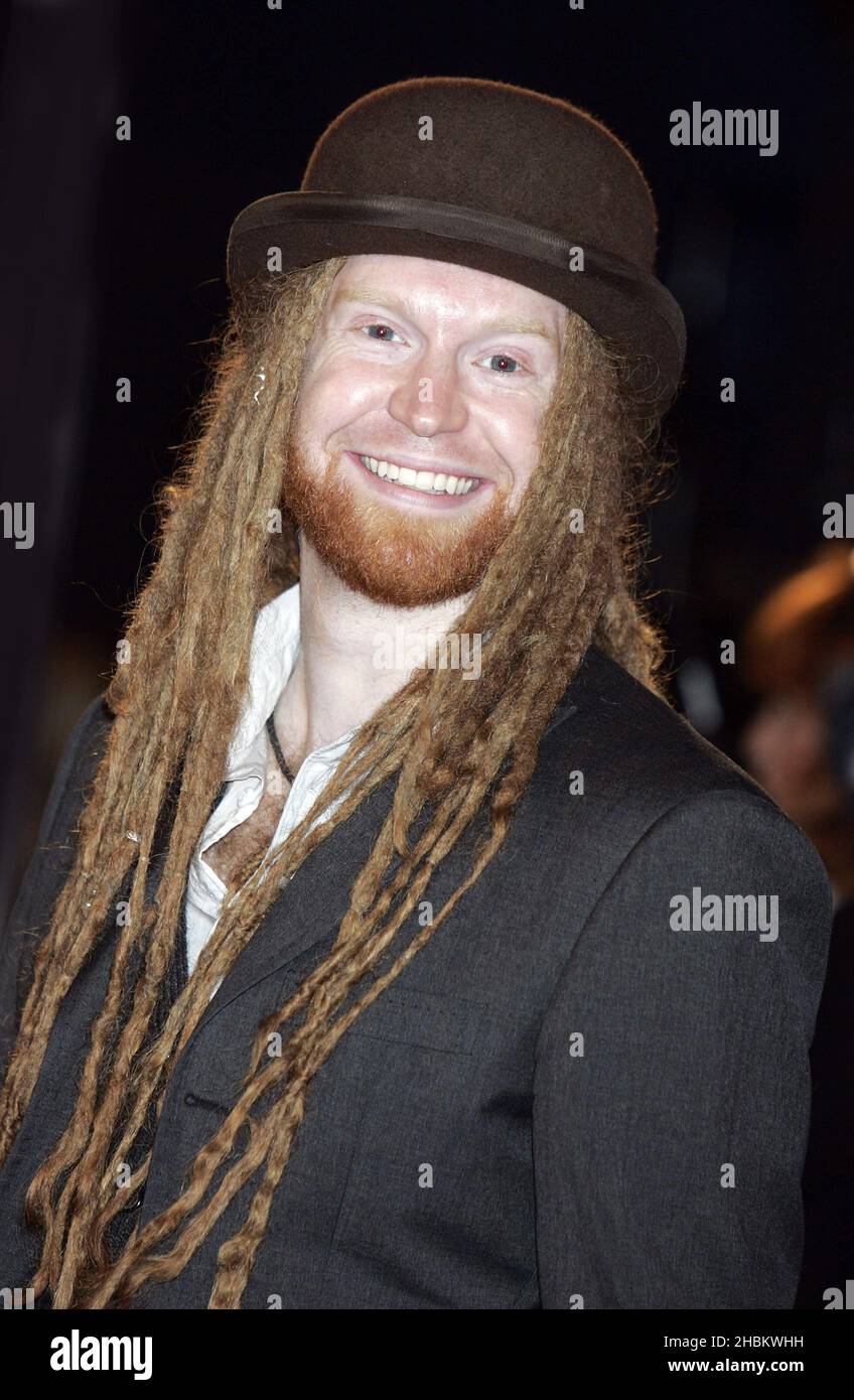 Newton Faulkner arrives for the UK Fan Party for The Twilight Saga: New Moon at Battersea Evolution in South West London. Stock Photo