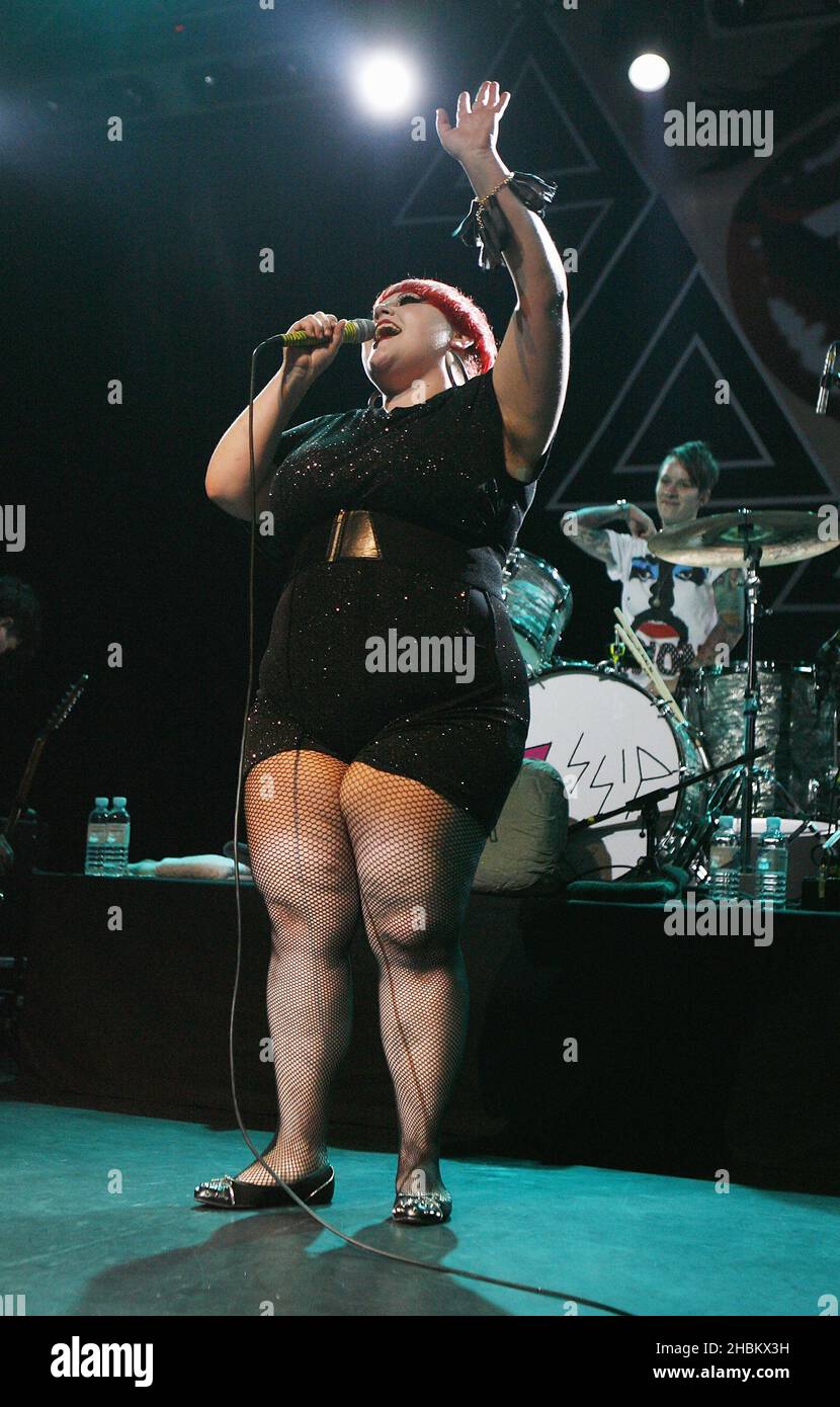 Beth Ditto of Gossip performs at the Forum, London. Stock Photo