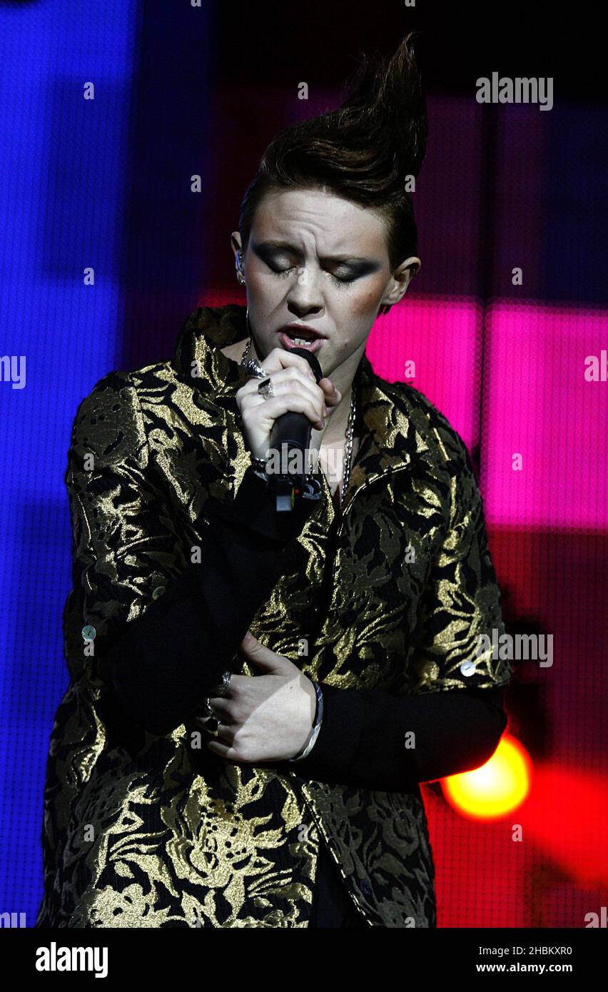 Elly Jackson of La Roux performing during Capital FM #39 s Jingle Bell Ball