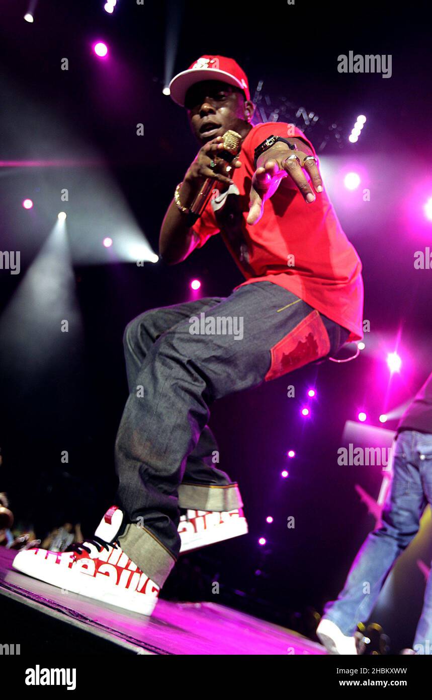 Dizzee Rascal performing during Capital FM's Jingle Bell Ball at the O2 ...