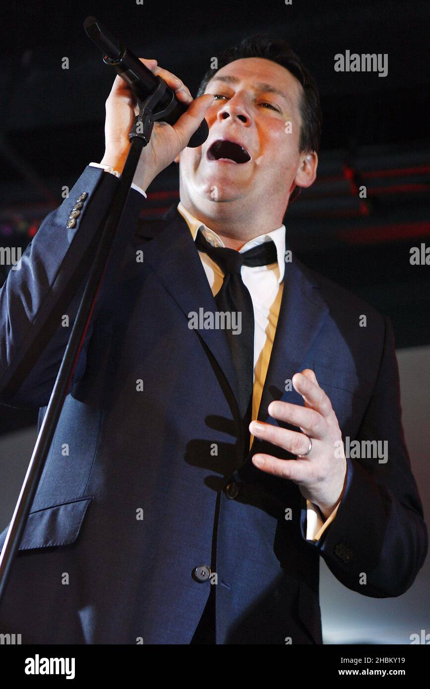 Tony Hadley of Spandau Ballet performs at a gig for Heart Radio at Orchid in London Stock Photo