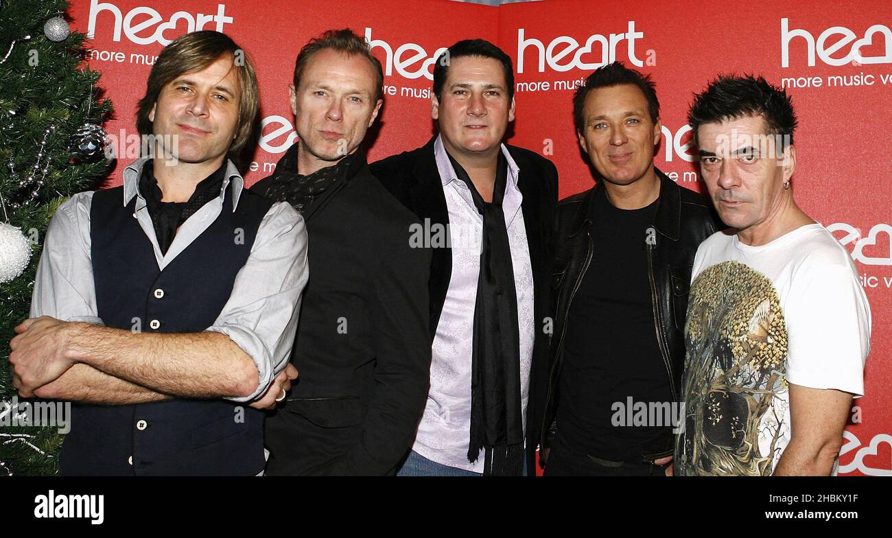 Steve Norman Gary Kemp Tony Hadley Martin Kemp And John Keebie Of Spandau Ballet Pose Before A Gig For Heart Radio At Orchid In London Stock Photo Alamy