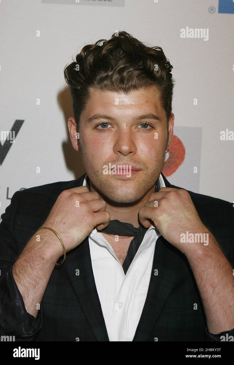 Daniel Merriweather arrives at Alicia Key's Album Launch at the Orchid,London Stock Photo