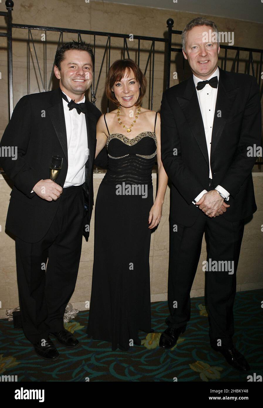 Chris Hollins, Sian Williams, Rory Bremner at the Sparks Ball, The Hilton, London. Stock Photo