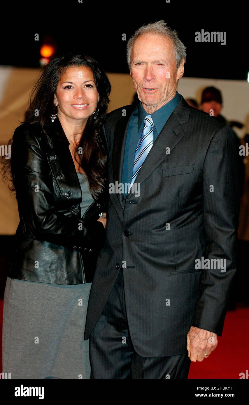 Dina Ruiz and Clint Eastwood arrives at the Invictus Premiere at the