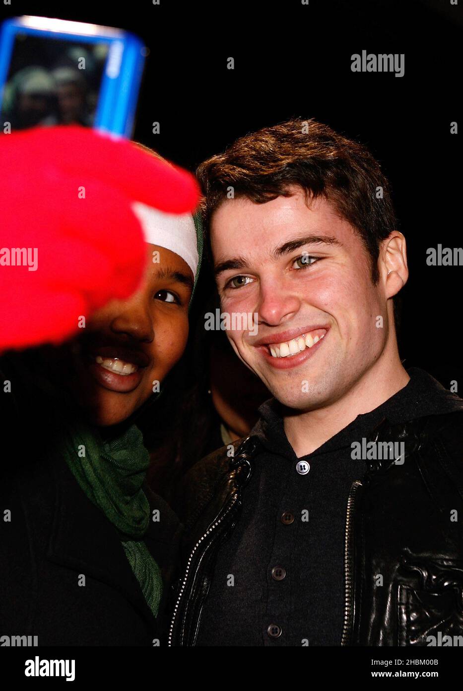X Factor winner Joe McElderry arrives at the Lyric Theatre in west