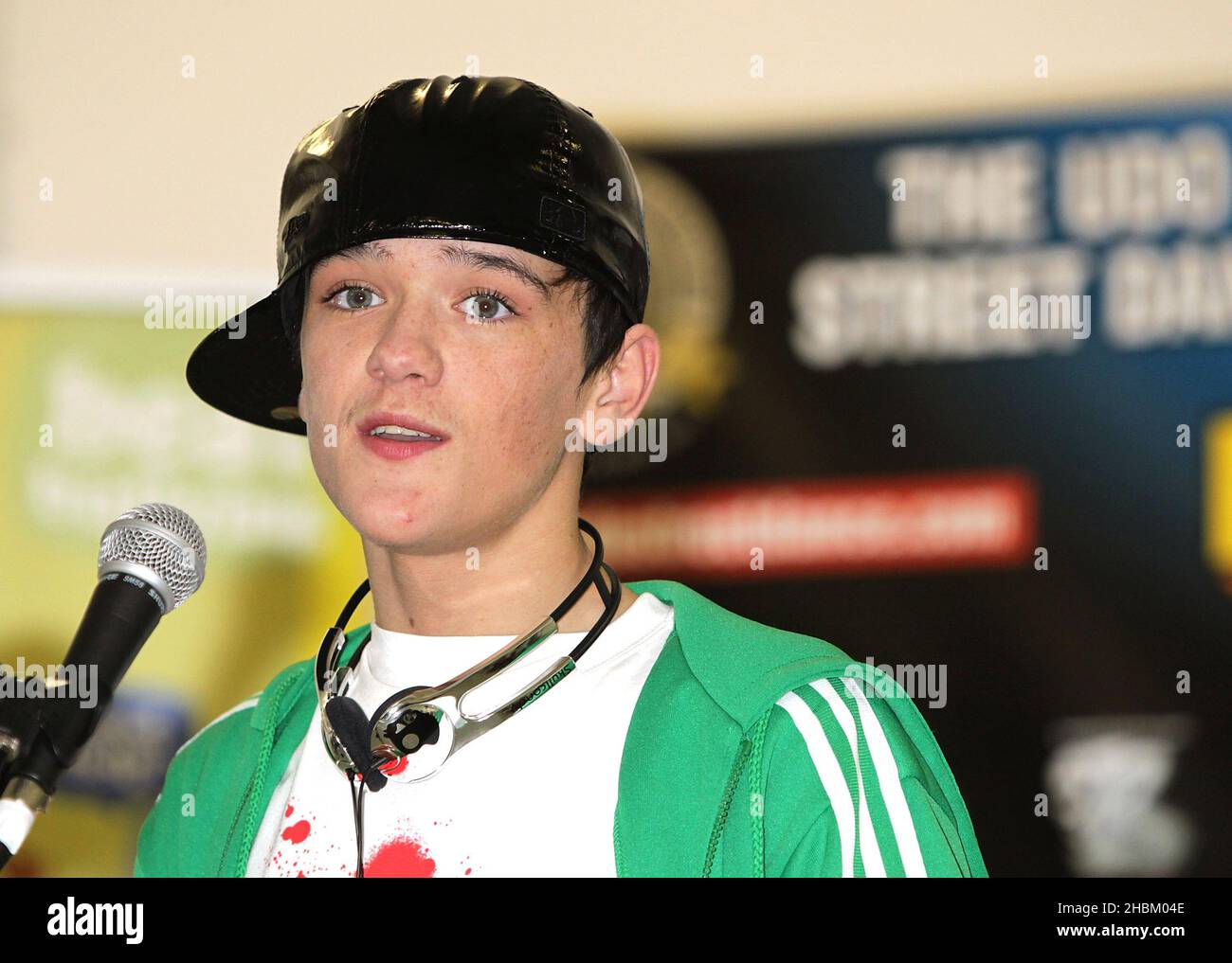 George Sampson at High School Street Dance Championship Annnouncement Partnership with Beat Bullying at Pineapple Studios, Covent Garden, London Stock Photo