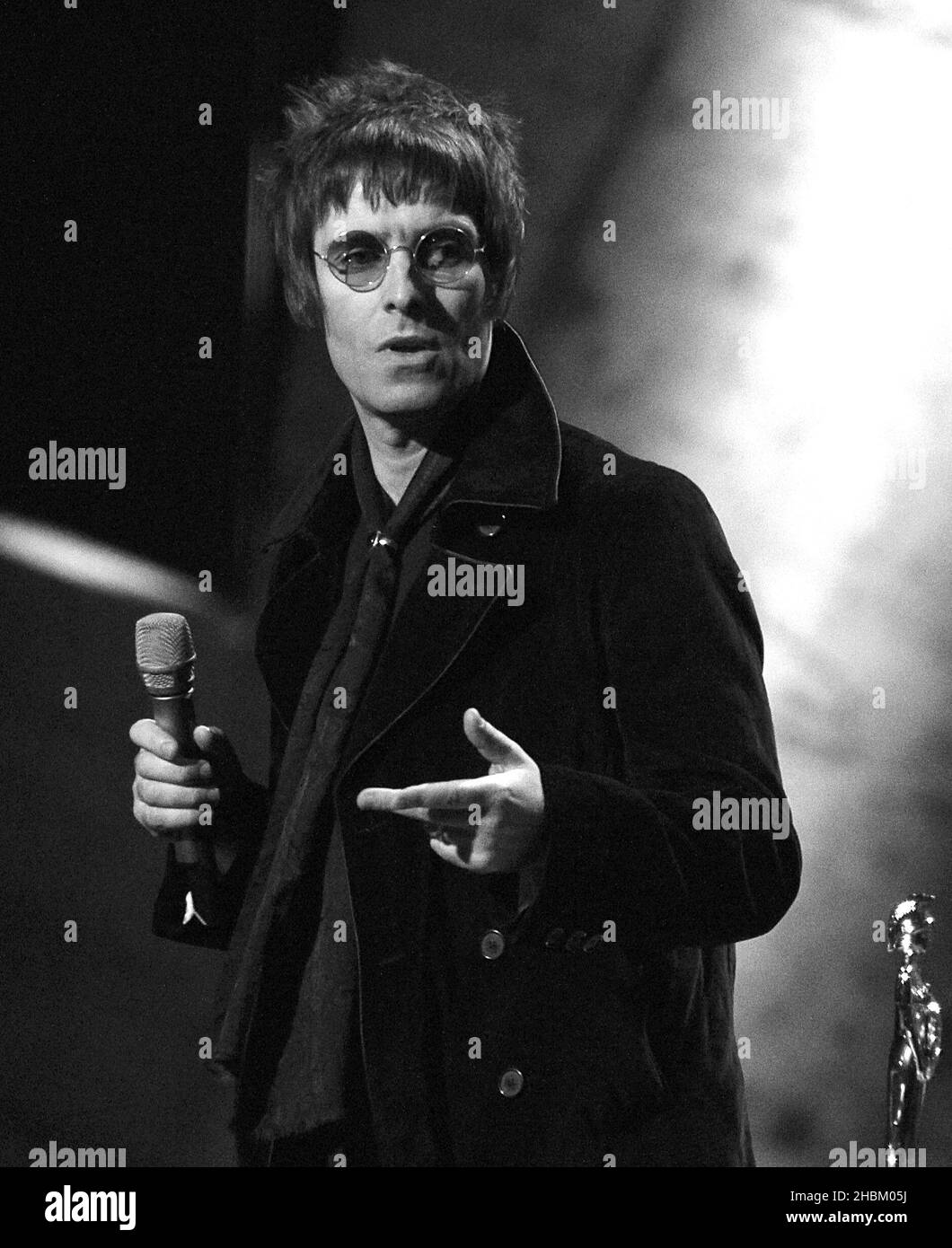Liam Gallagher during the BRIT Awards 2010, at Earls Court, London