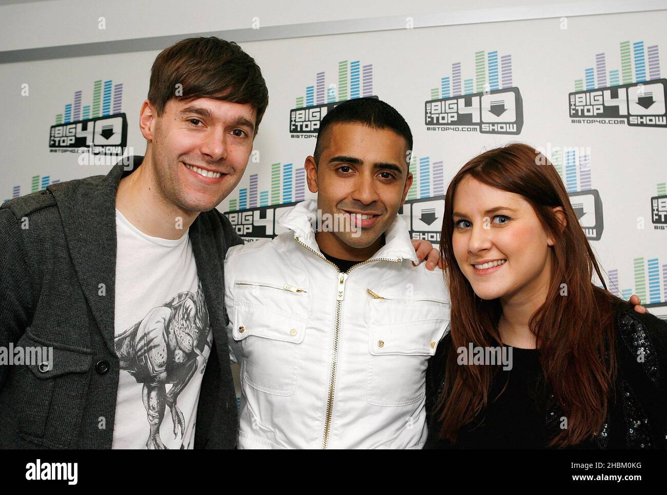 Jay Sean with DJs Kat and Rich of Capital FM's Top 40 Show at Global  Radioin London Stock Photo - Alamy