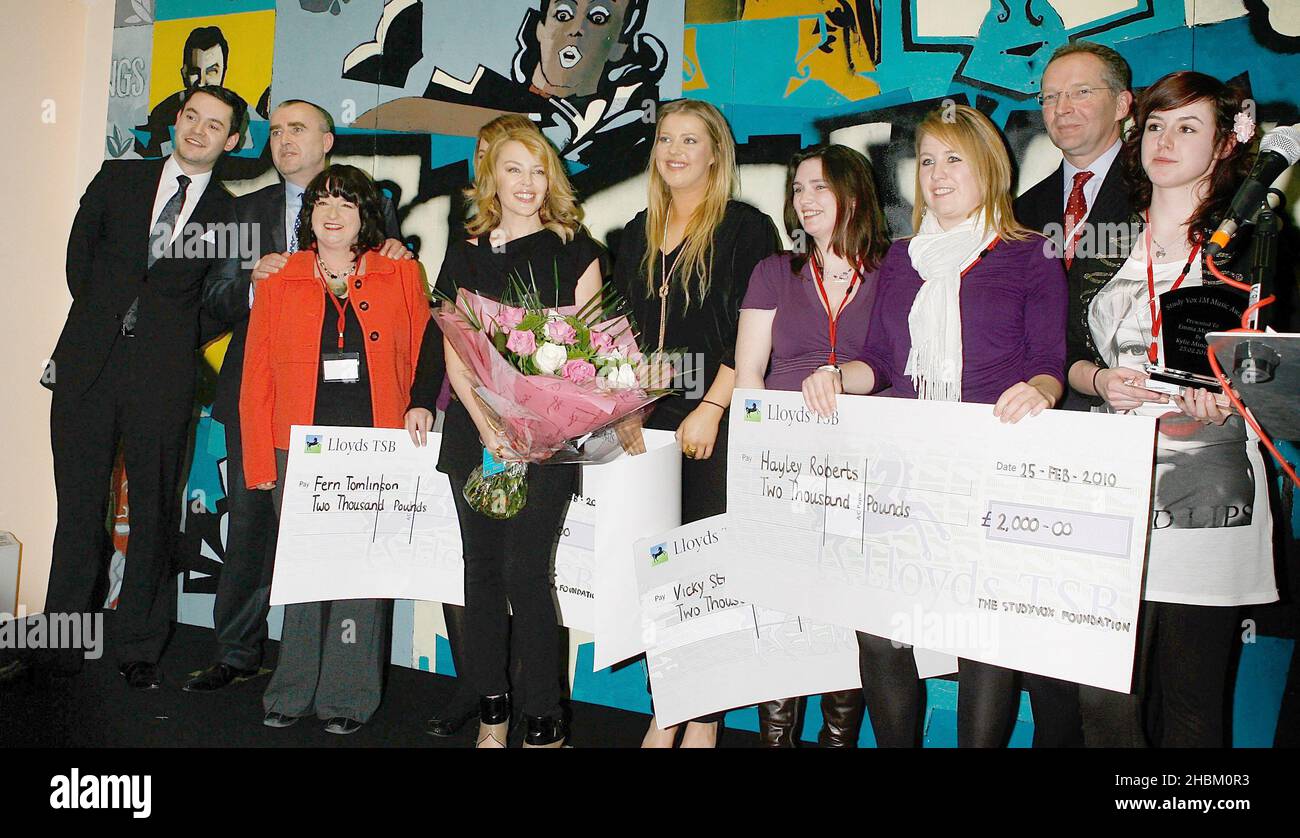 Kylie Minogue presents bursaries to students in Oxford on February 25, 2010. Stock Photo