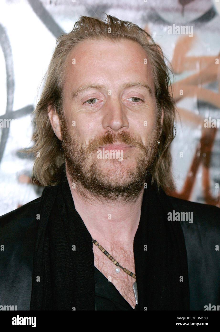 Rhys Ifans arriving for the UK Film Premiere of 'Banksy: Exit Through The Gift Shop', at Leake Street Tunnel in Waterloo, London Stock Photo