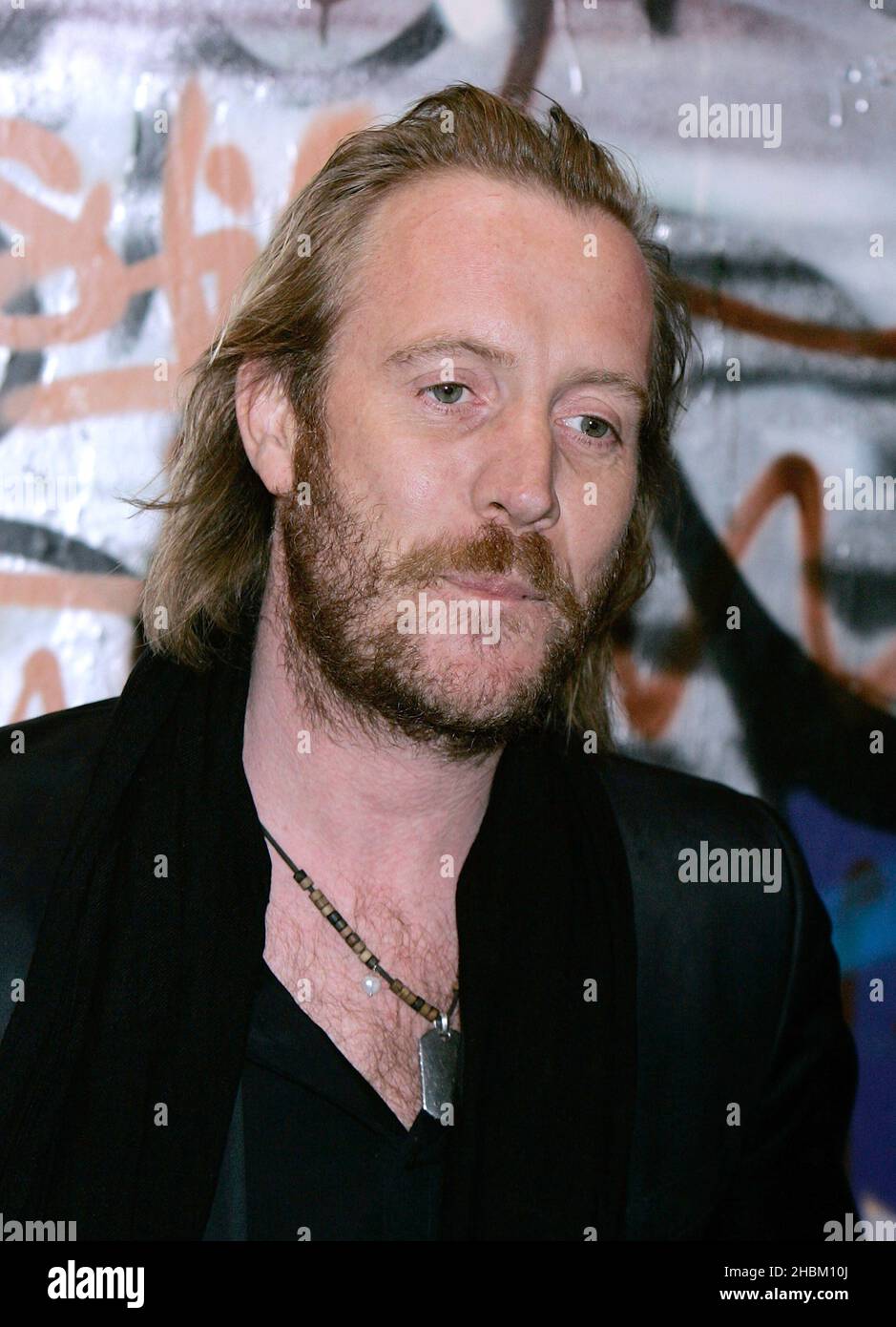 Rhys Ifans arriving for the UK Film Premiere of 'Banksy: Exit Through The Gift Shop', at Leake Street Tunnel in Waterloo, London Stock Photo