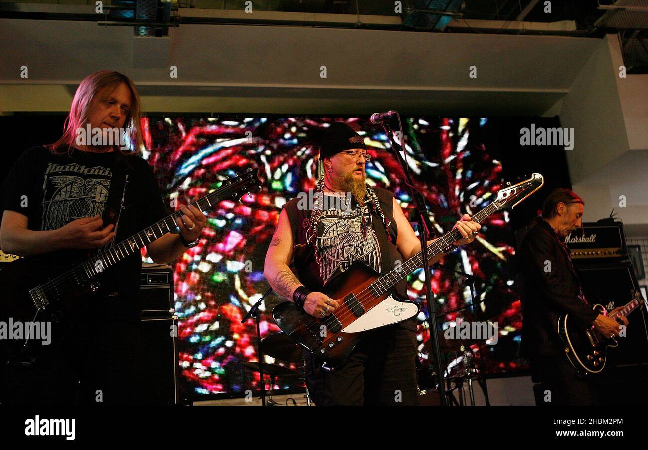Tim Blake,Mr Dibs and Dave Brock,Niall Hone of Hawkwind perform at ...