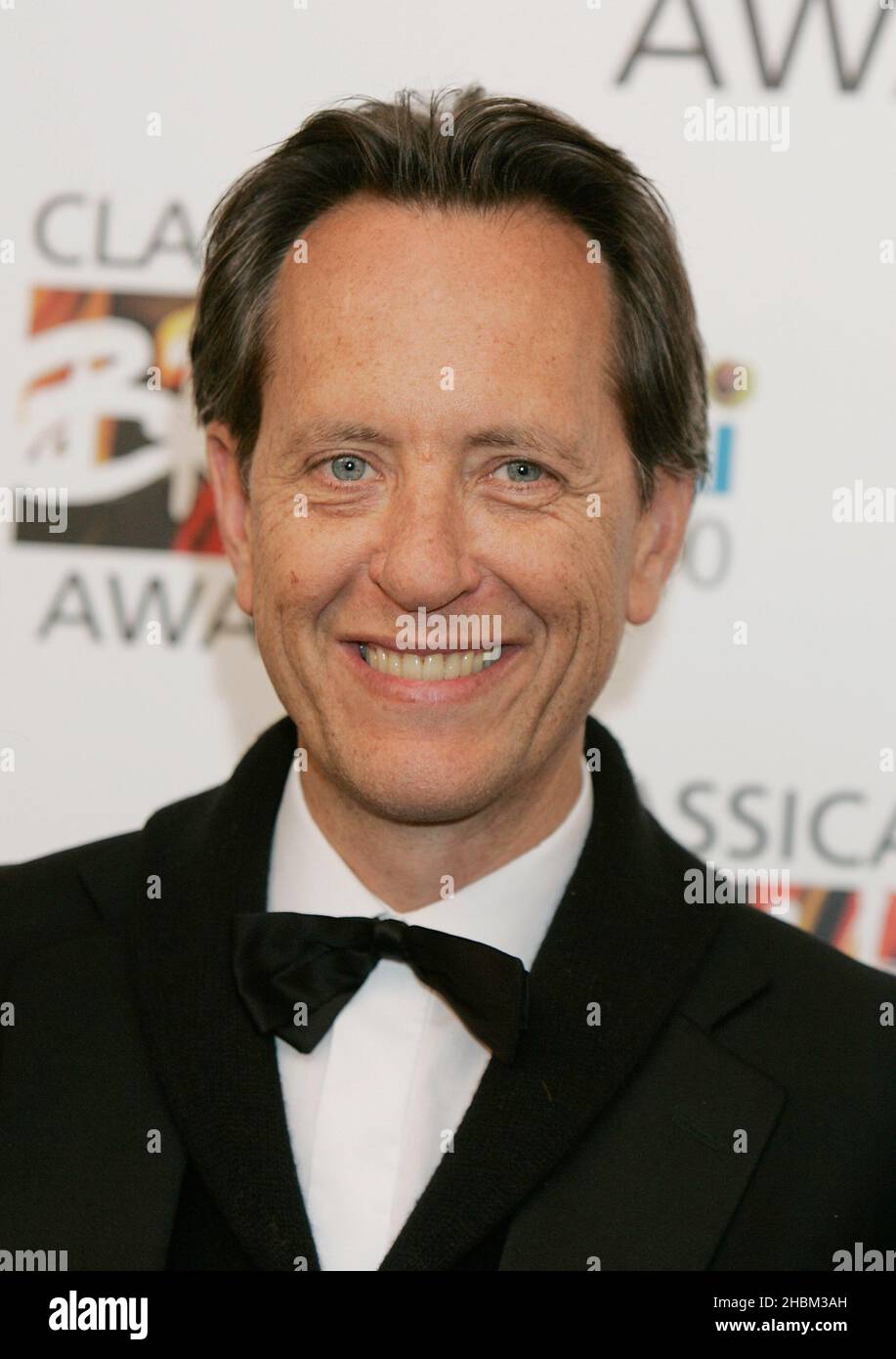 Richard E Grant in the Awards Room at the Classical Brit Awards at the