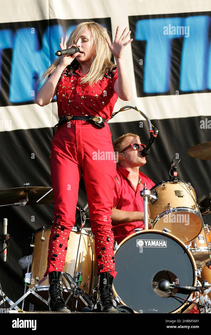 Katie white of ting tings performs at the wireless festival hi-res ...