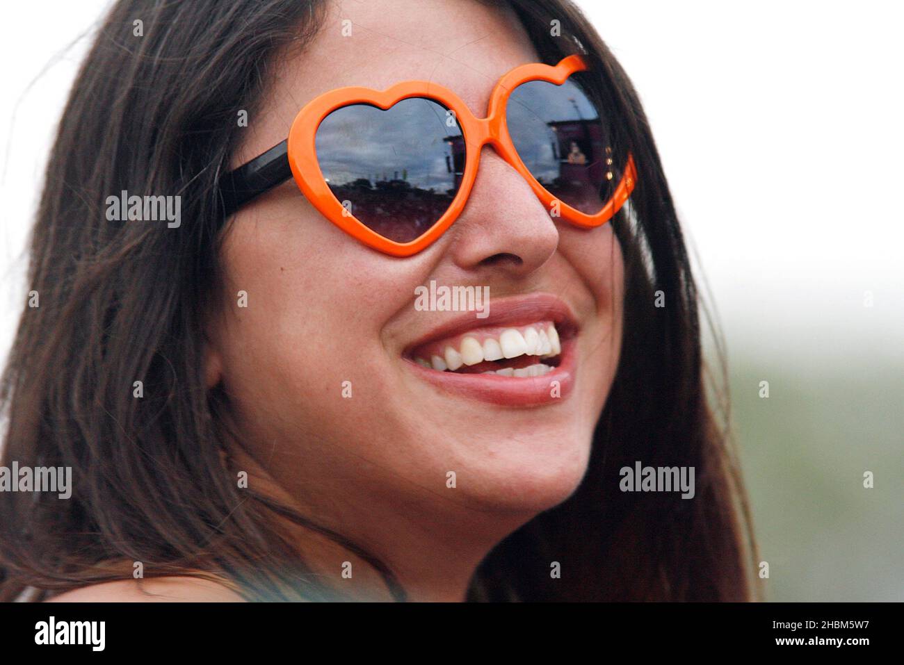 A music fan at the Wireless Festival held at Hyde Park in London. Stock Photo