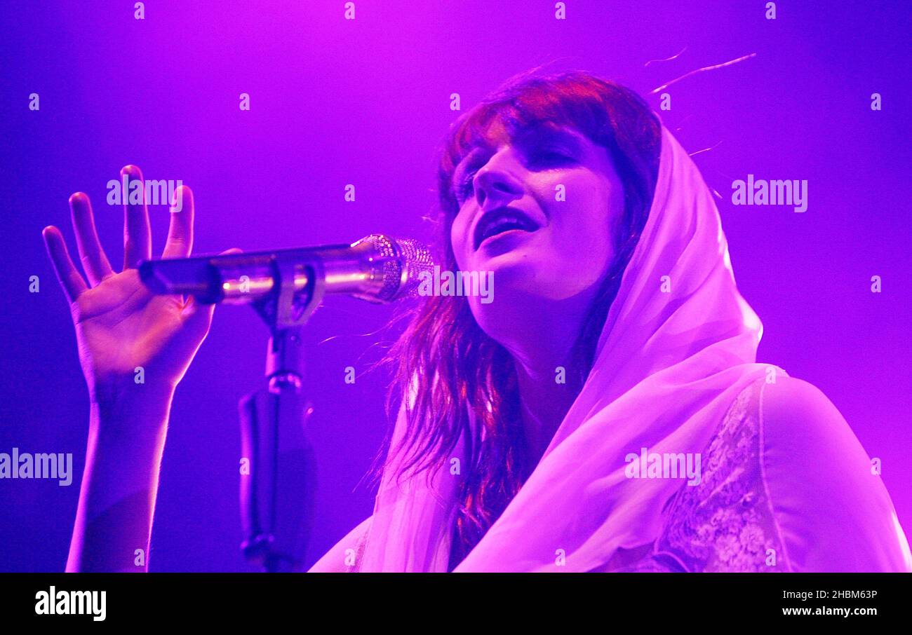 Florence Welch of Florence and the Machine performs live at Somerset House in Central London