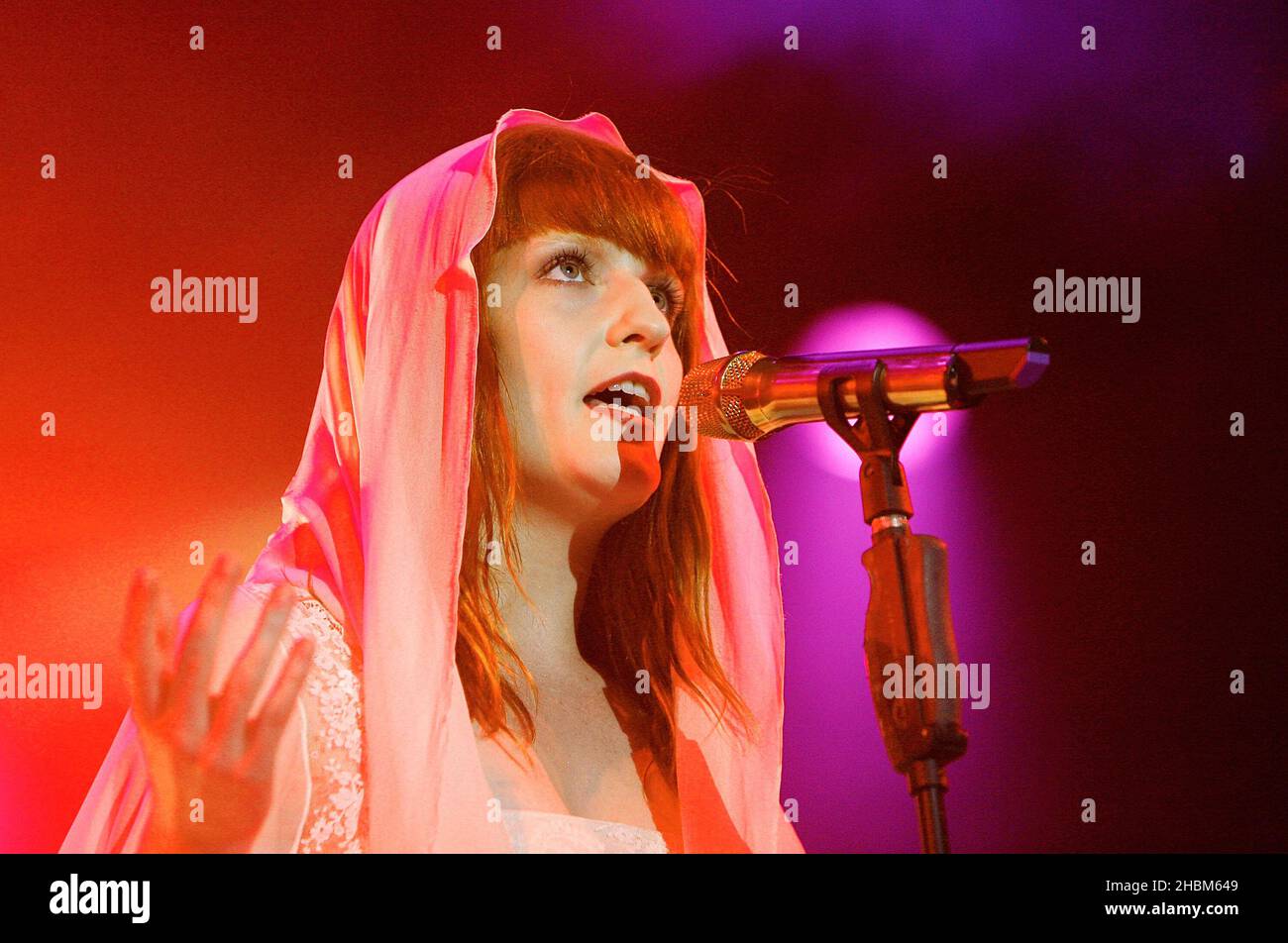 Florence Welch of Florence and the Machine performs live at Somerset House in Central London