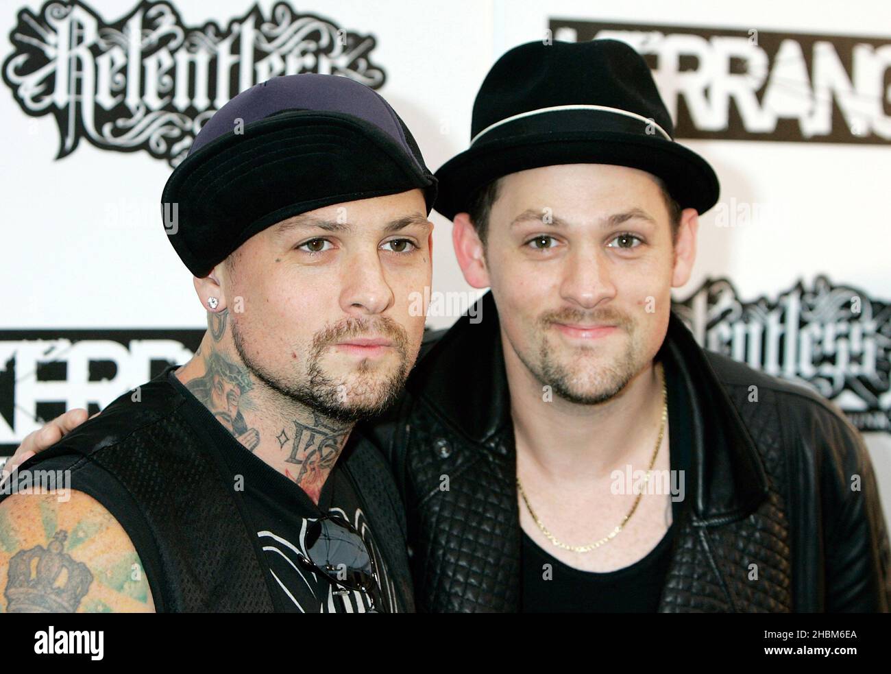 Joel Madden and Benji Madden of Good Charlotte arrive at the The