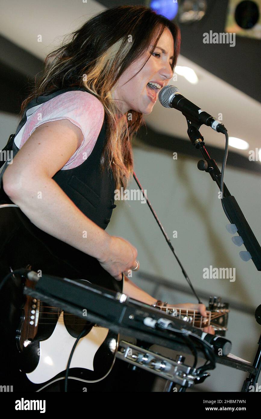 K T Tunstall performs and promotes her new album 'Tiger Suit' at HMV's