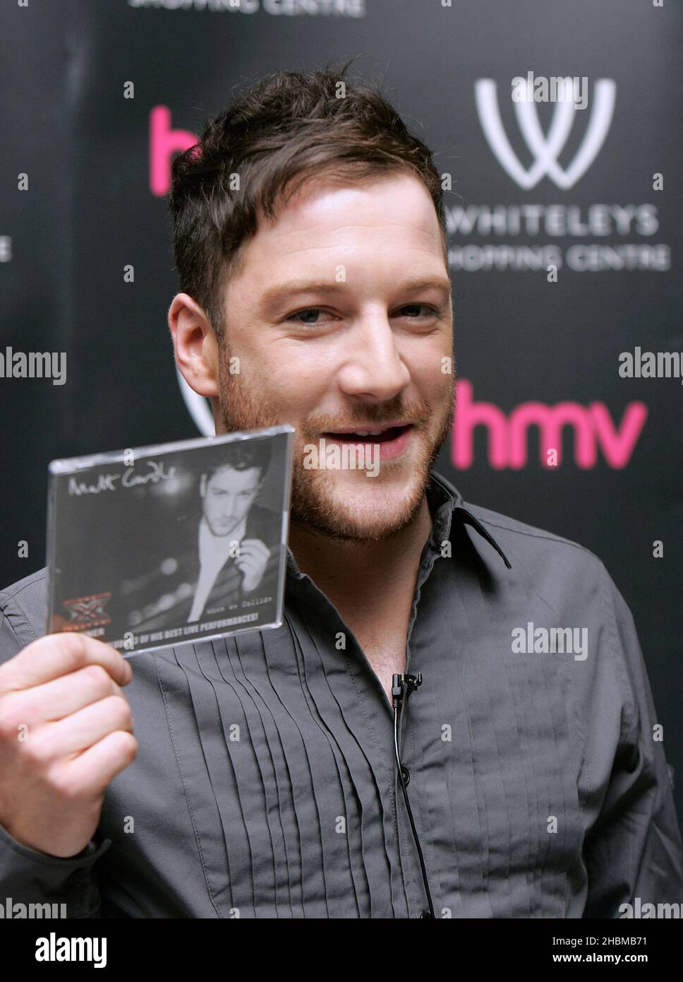 X Factor Winner Matt Cardle performs and signs copies of his debut CD at  HMV in Whiteley's Shopping Centre, London Stock Photo - Alamy