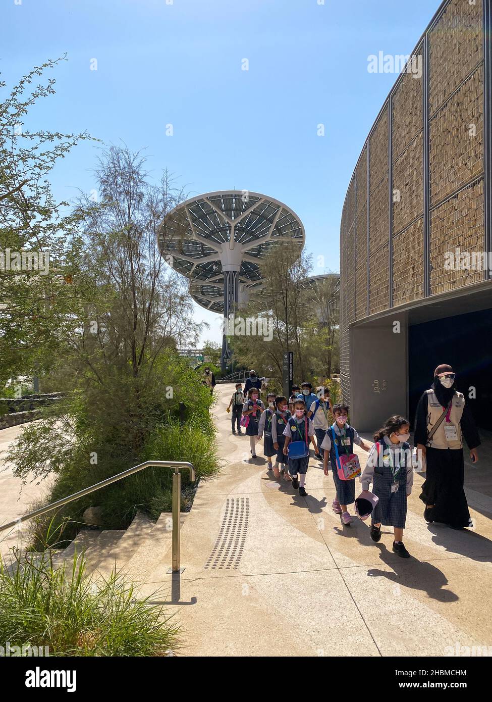 DUBAI, UNITED ARAB EMIRATES - Sep 23, 2021: School Pupils at Dubai Expo