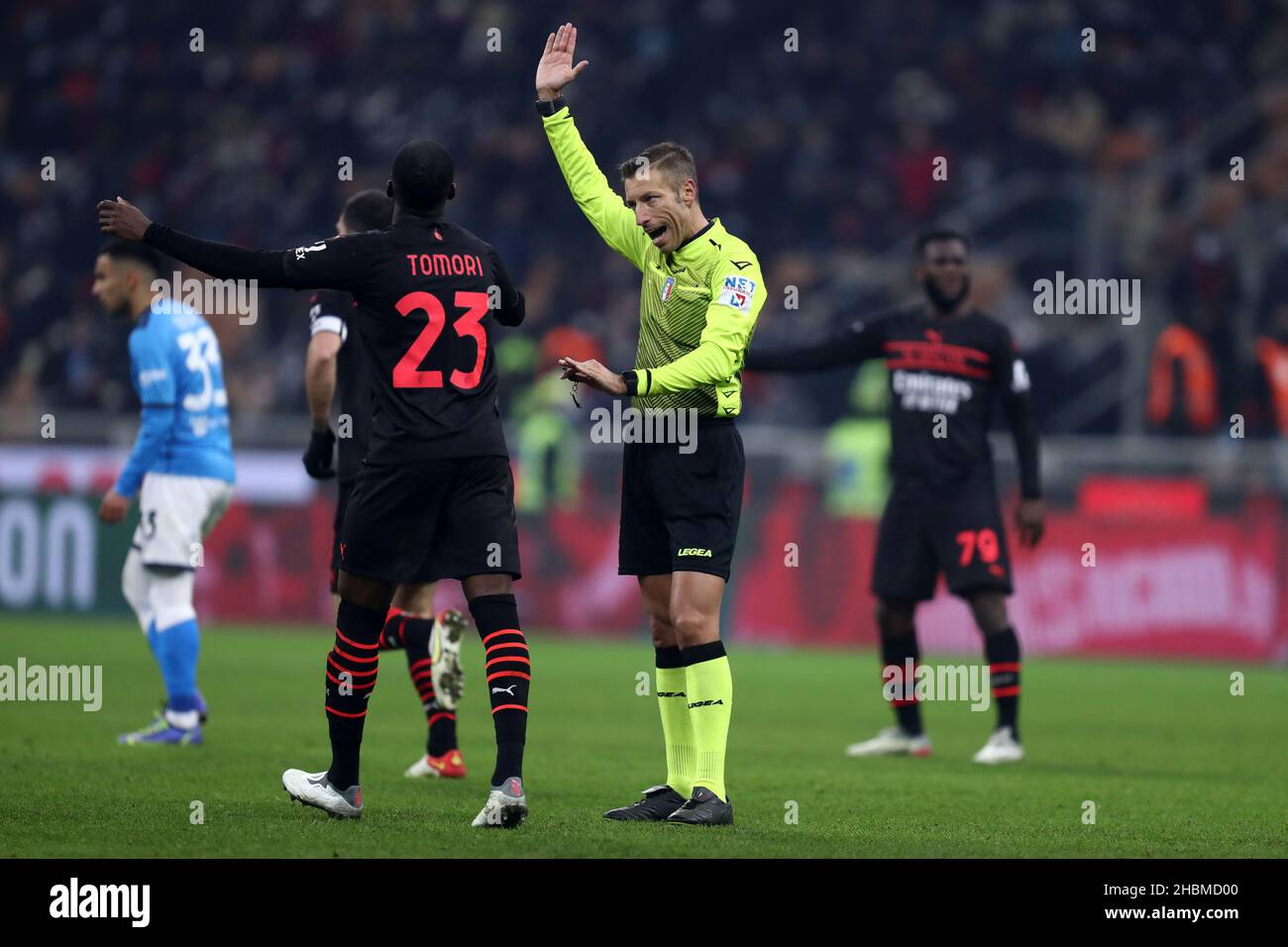 Official referee Davide Massa gestures during the Serie A match between