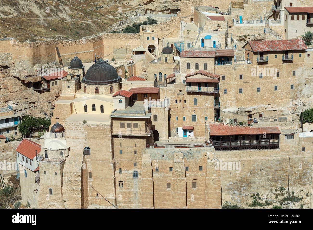 Mar Saba Greek Orthodox Monastery in Israel. Stock Photo