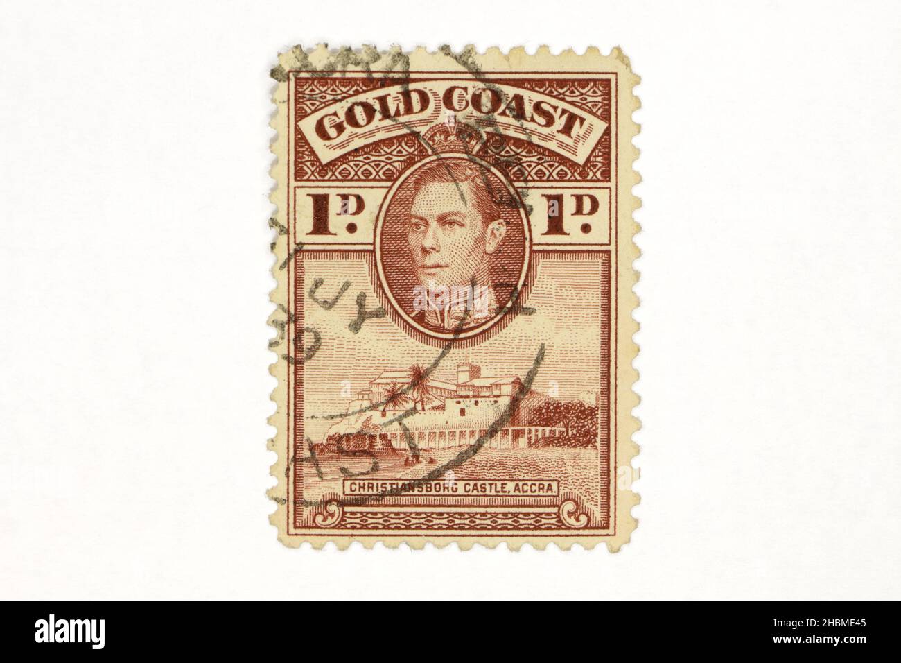 King George Vl postage stamp of Gold Coast (Ghana). British empire Stock Photo