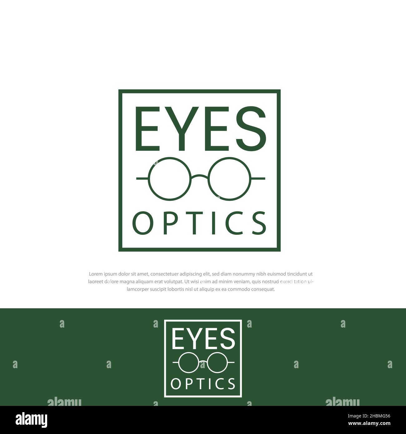 Optical Lens Logo Vector Vintage Illustration Design, Glasses Logo
