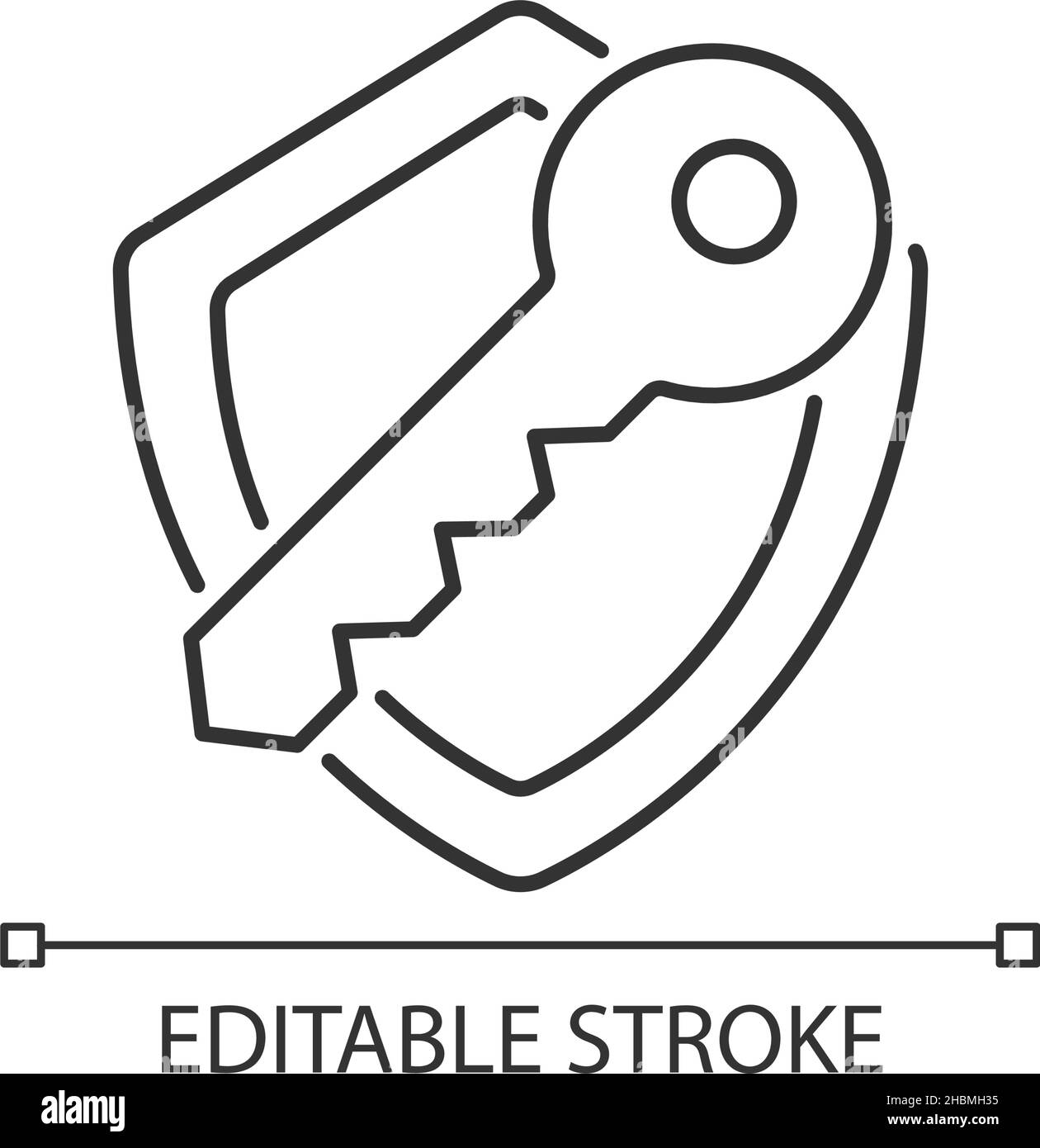 Encryption key linear icon Stock Vector Image & Art - Alamy