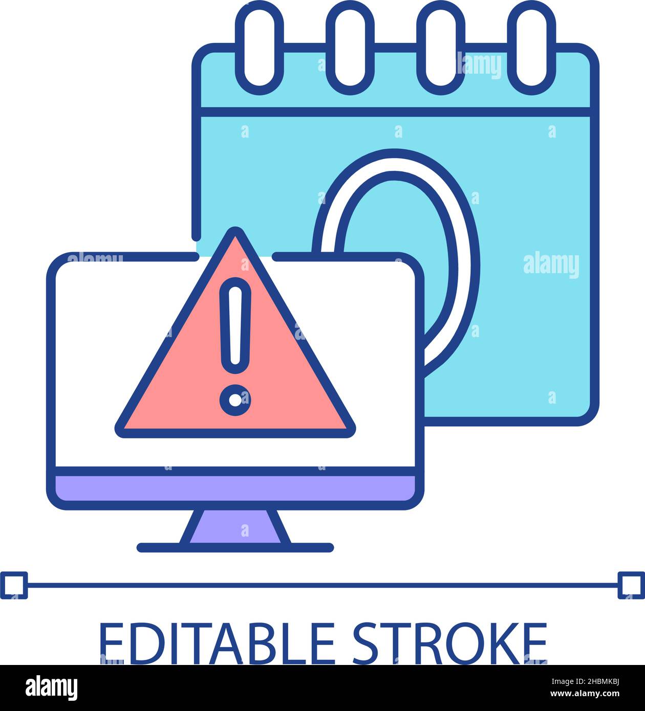 Zero day attack rgb color icon stock vector image art alamy