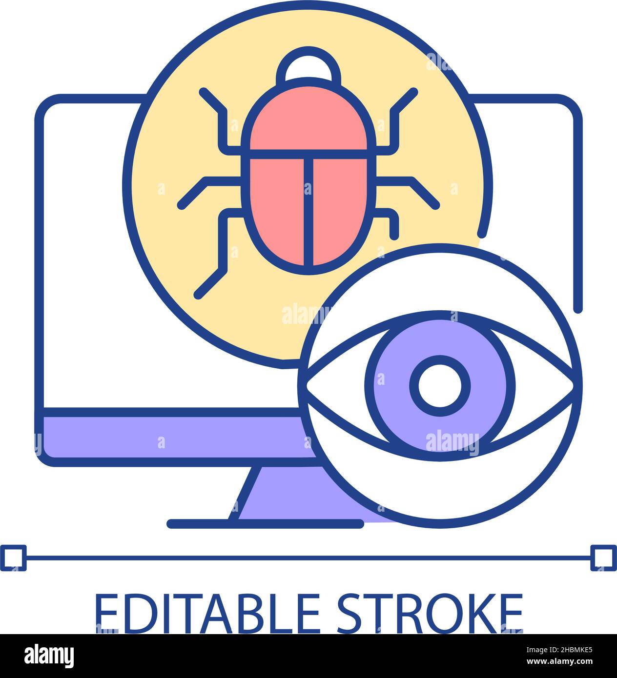 Spyware RGB color icon Stock Vector