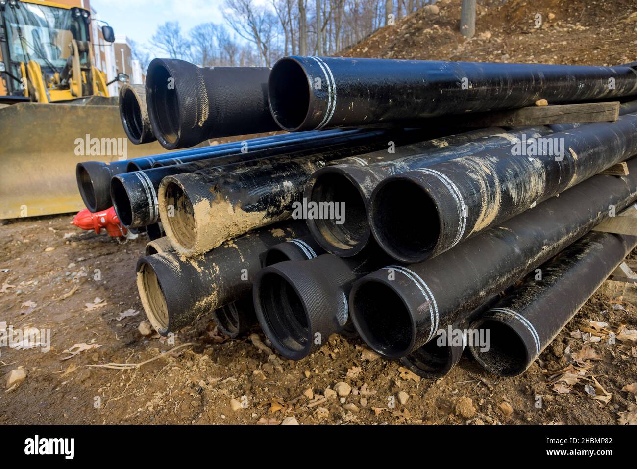 Polyethylene pipes for a water supply system for laying urban
