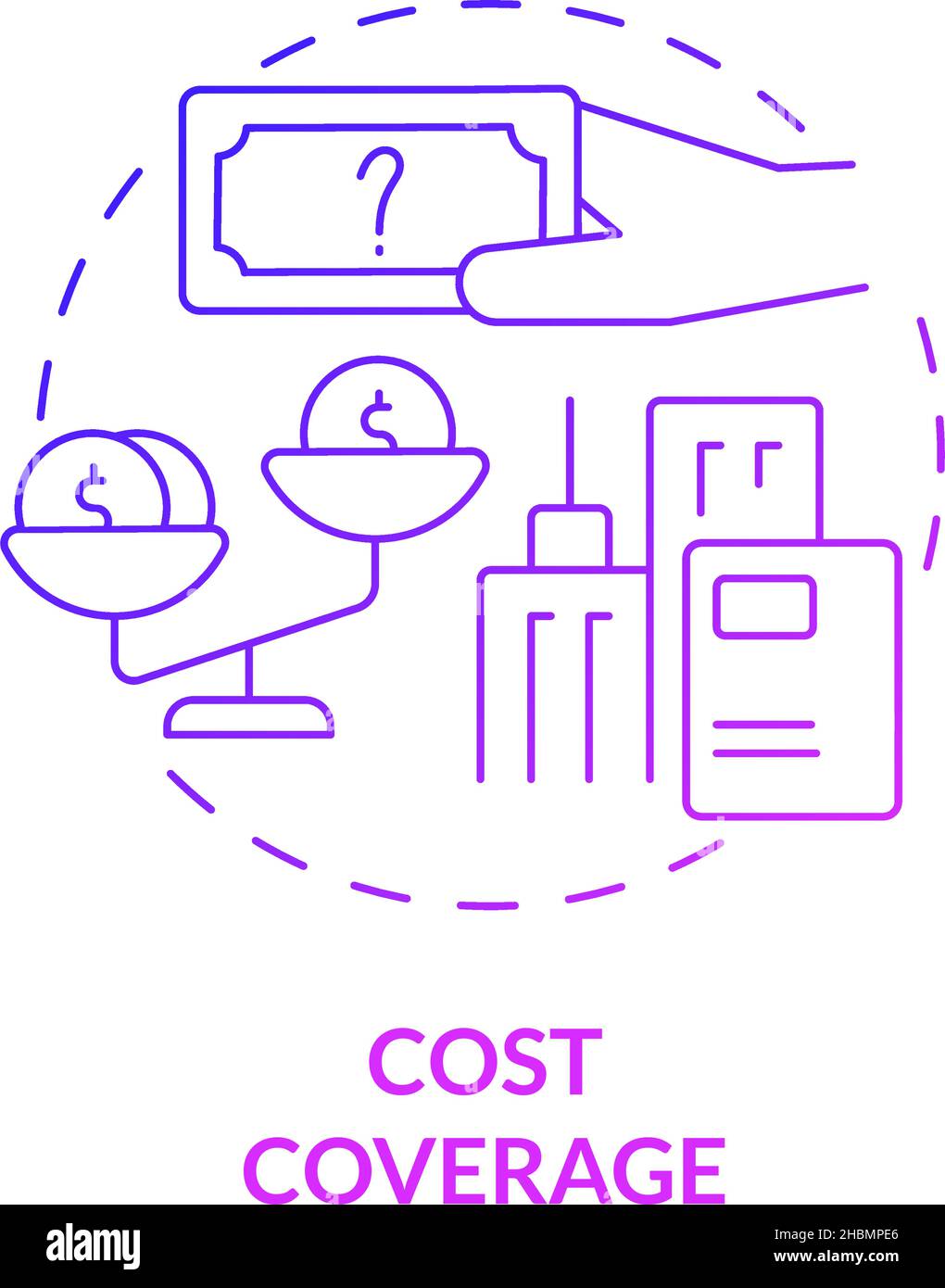 Cost coverage purple gradient concept icon Stock Vector Image & Art Alamy