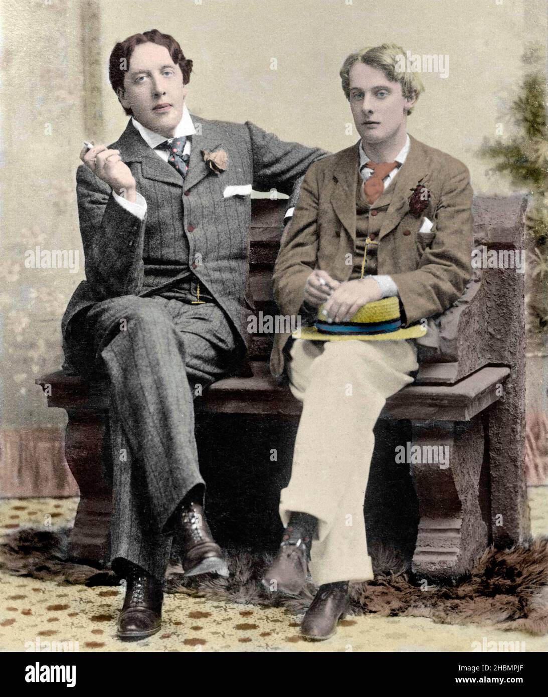 Oscar Wilde with Lord Alfred Douglas circa 1894 Stock Photo