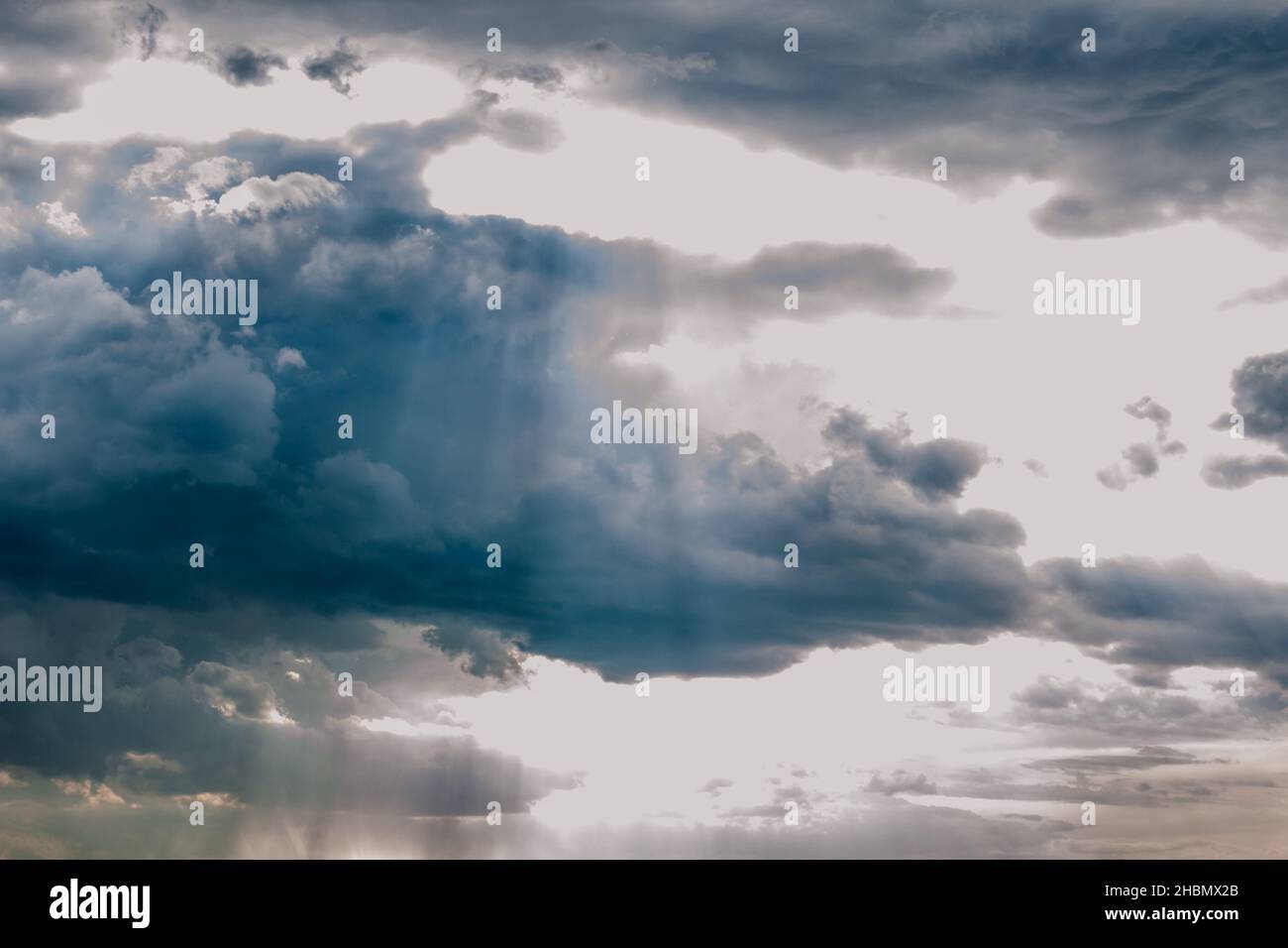 huge clouds in the sky, sky before the storm, dramatic clouds Stock Photo