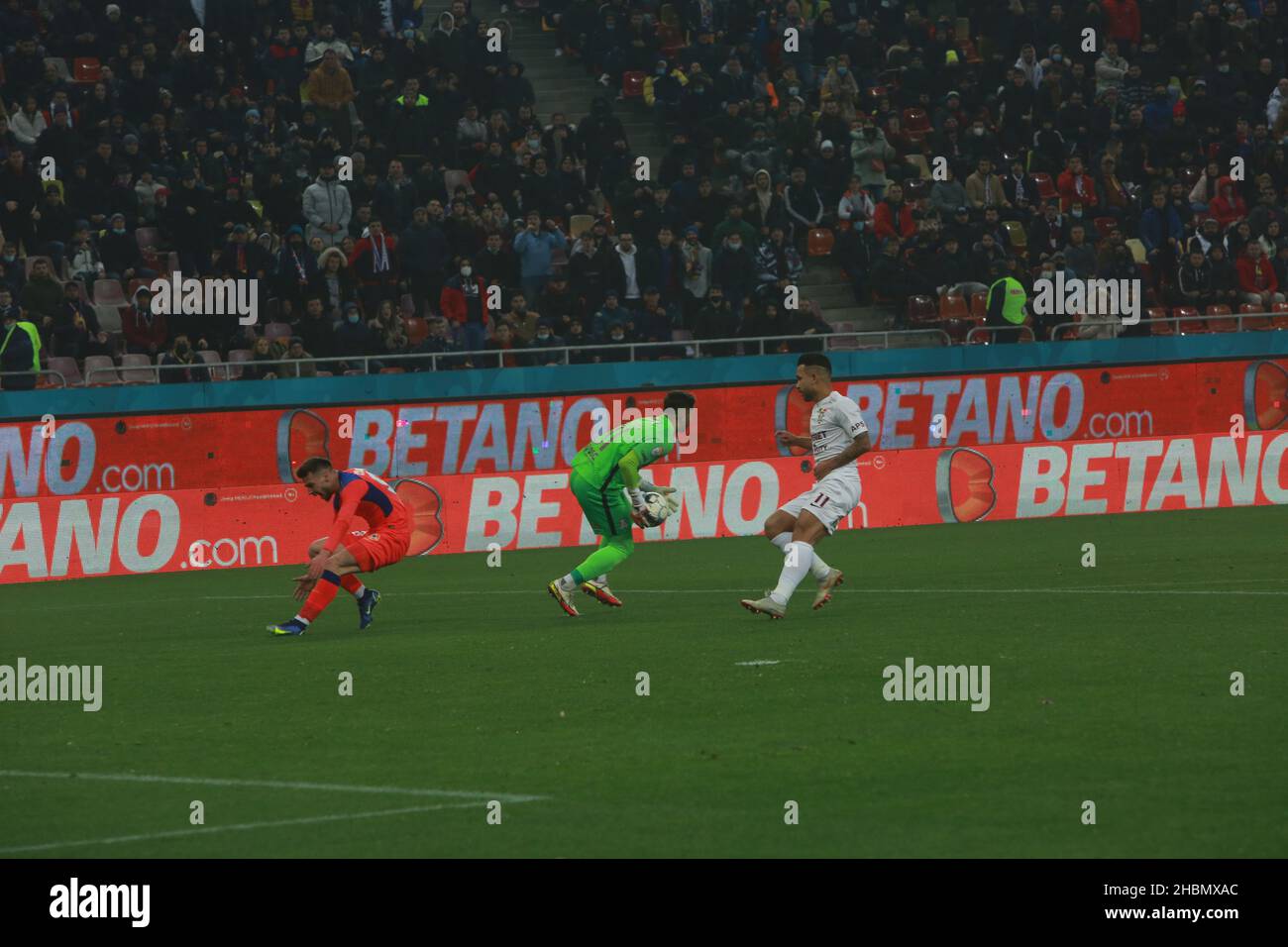 BUCHAREST, ROMANIA - December 15, 2021: Football match between FCSB and