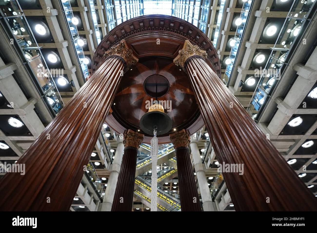 The Lutine Bell on the underwriting floor of the Lloyd's Building in
