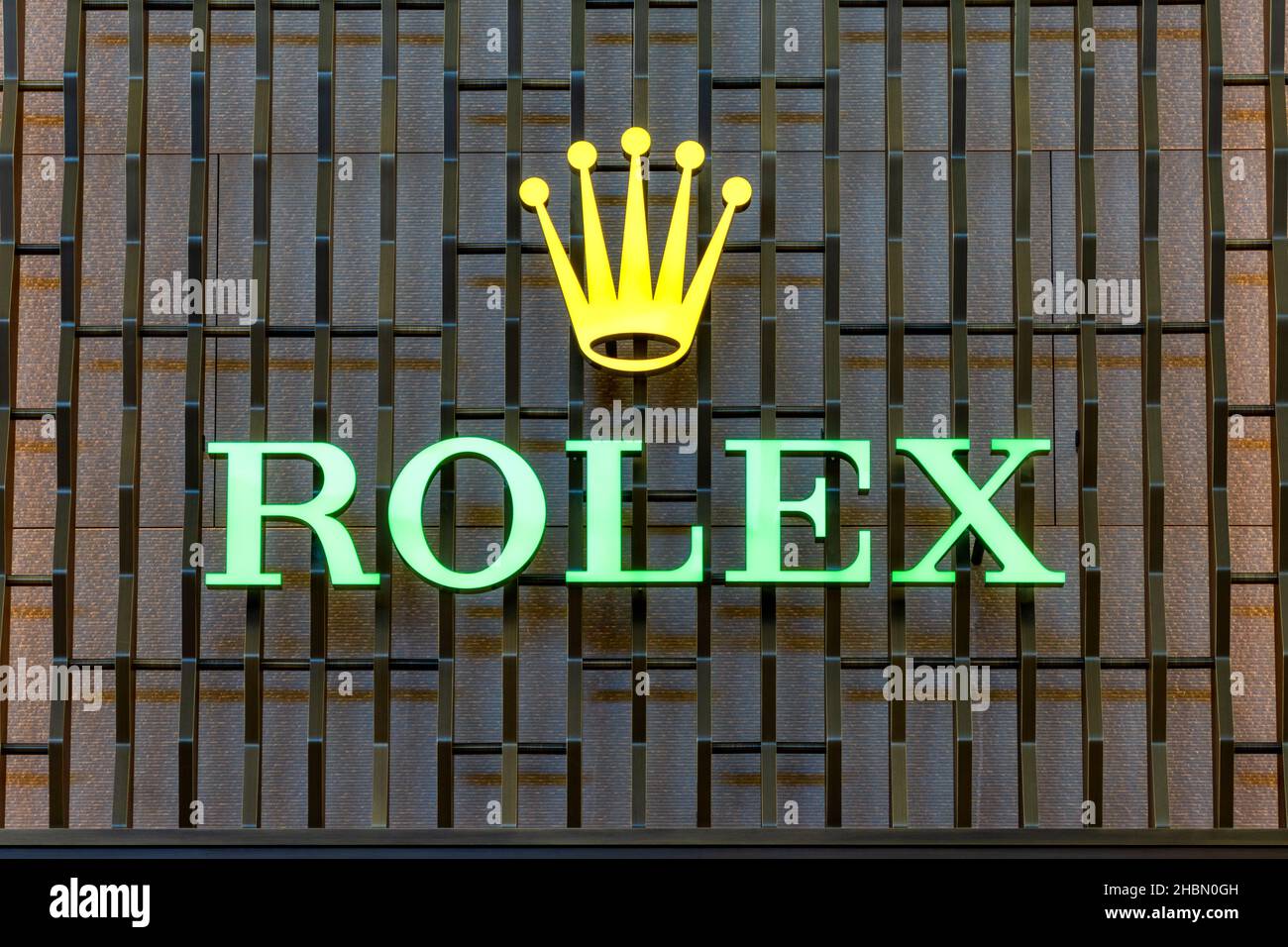 Sing or logo of Rolex watches in the Yorkdale Shopping Mall which is one of the largest and most expensive in the country.Dec. 20 2021 Stock Photo Alamy
