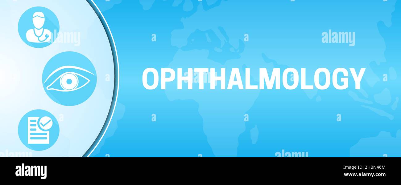 Light Blue Ophthalmology Banner Design Background Stock Vector Image