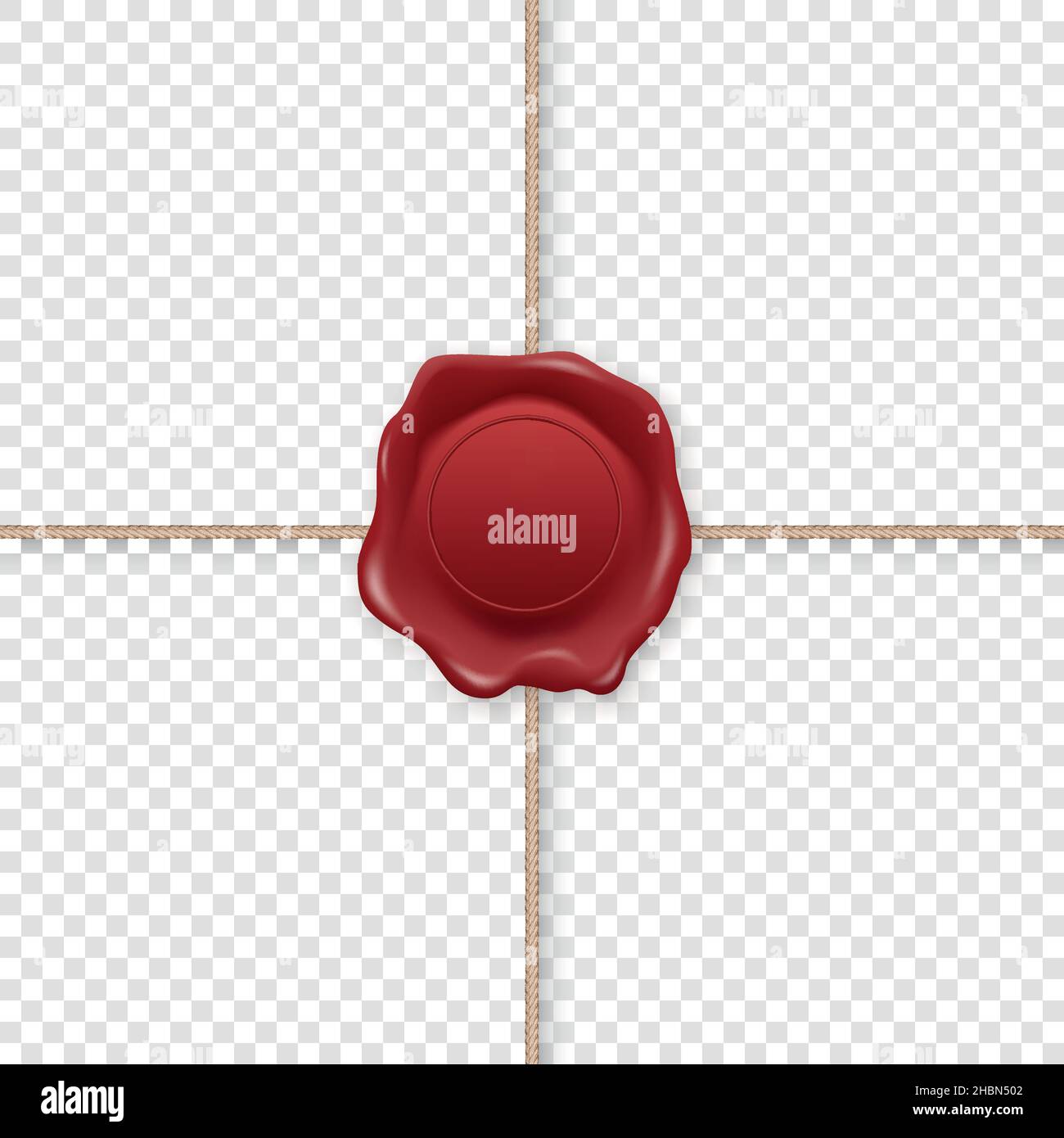 Realistic stamp wax seal rubber vintage red Vector Image