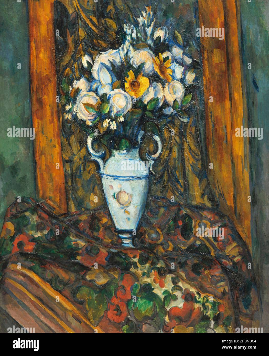 Paul Cézanne Vase of flowers (19001903) still life painting Stock